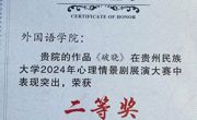 喜报 我院学生获贵州民族大学2024年心理情景剧展演大赛二等奖